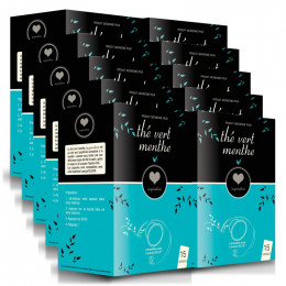 Capsule Lavazza Blue Compatible Inspiration Thé Vert Menthe - 10 boites - 150 capsules