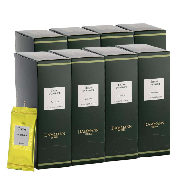 Infusion Dammann Frères Tisane du Berger - 8 boites - 192 sachets Cristal