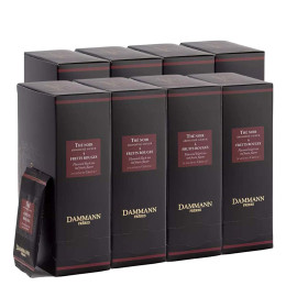 Thé Noir aromatisé Dammann Frères 4 Fruits Rouges - 8 boites - 192 sachets enveloppés