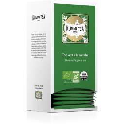 Thé Vert Menthe Bio Kusmi Tea - 12 boites - 300 sachets enveloppés