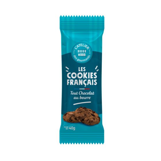 Cookies Français Tout chocolat au beurre - Carton de 2x40 cookies