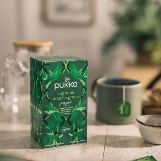 Thé Vert Bio Pukka Suprême Matcha - 4 boites - 80 sachets