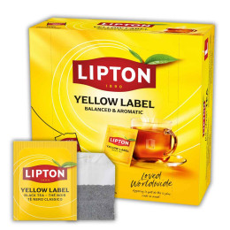 Coffret de Thé Noir Yellow Label Tea Lipton - 100 sachets