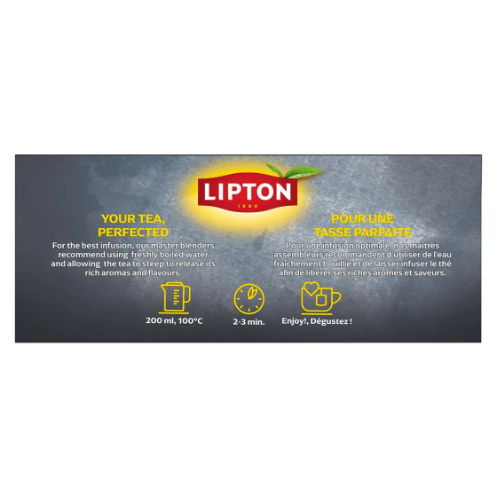 Coffret de Thé Noir Earl Grey Lipton - 6 coffrets - 600 sachets