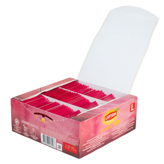 Coffret de Thé Noir Fruits Rouges Lipton - 6 coffrets - 600 sachets