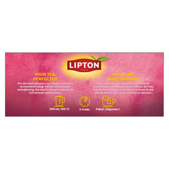Coffret de Thé Noir Fruits Rouges Lipton - 6 coffrets - 600 sachets