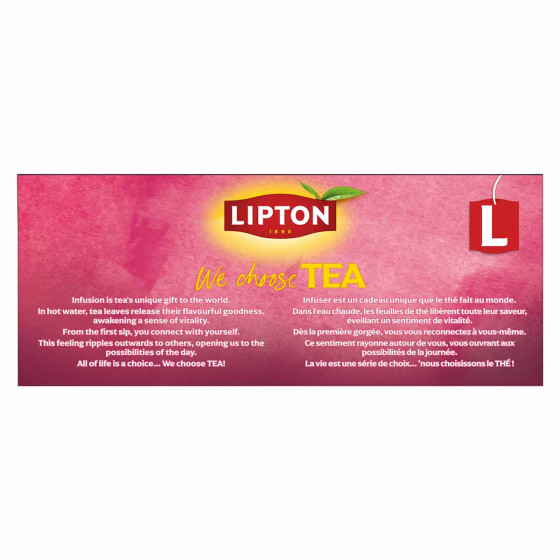 Coffret de Thé Noir Fruits Rouges Lipton - 6 coffrets - 600 sachets