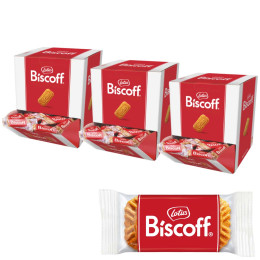 Biscoff Lotus Original Speculoos - 3 Boites distributrices - 450 biscuits emballés individuellement