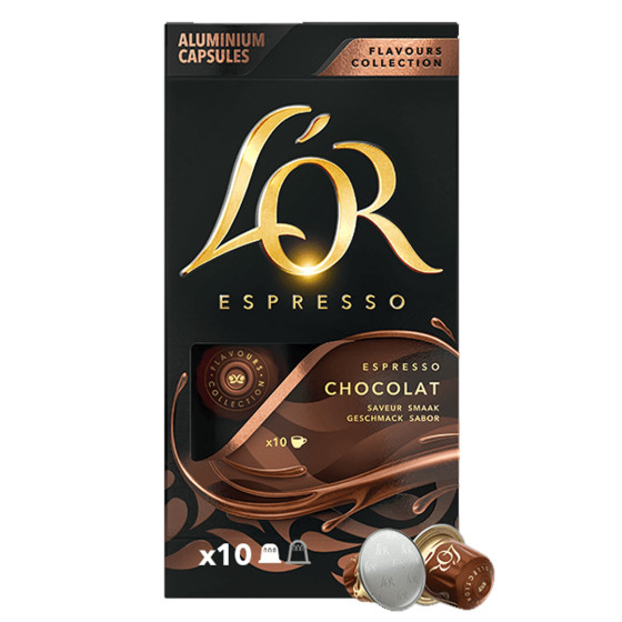 Capsule Nespresso Compatible Café L'Or Espresso Chocolat - 10 capsules
