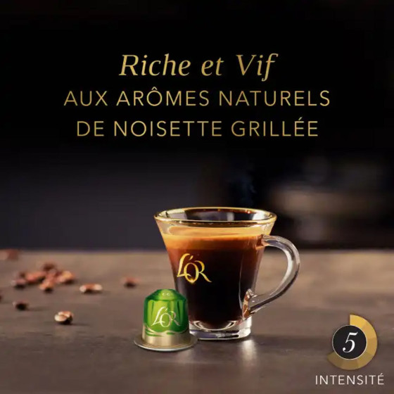 Capsule Nespresso Compatible Café L'Or Espresso Noisette - 10 capsules