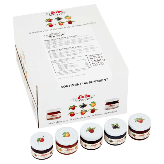 Confiture petit pots en verre Assortiment DARBO