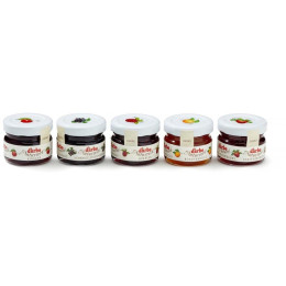 Confiture Darbo Assortiment 5 Parfums Classiques 28 gr - 60 mini pots en verre