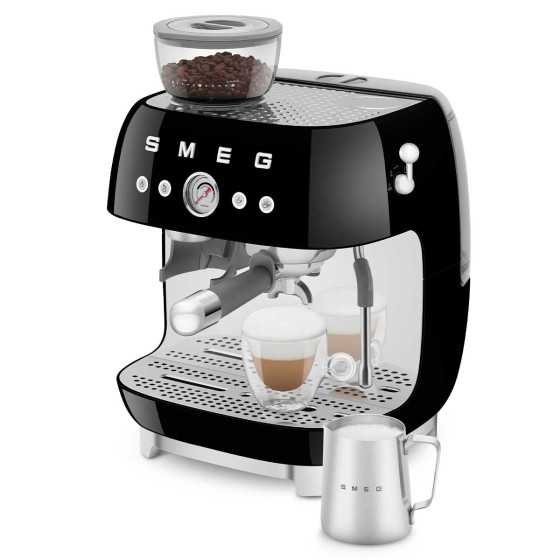 SMEG Machine expresso Noir - EGF03BLEU