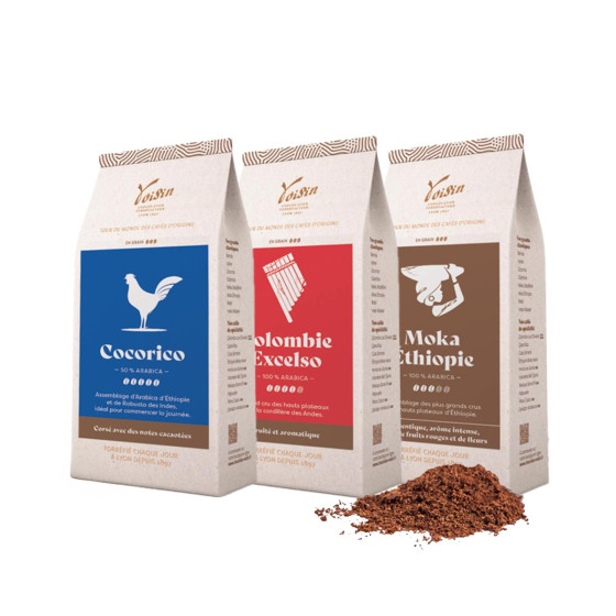 Pack Découverte Café Moulu Café Voisin - 3 paquets - 750 gr