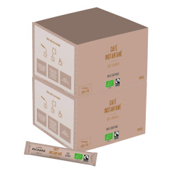 Café soluble Bio et Equitable Cafés Richard 100% Arabica - 2 boîtes - 400 sticks