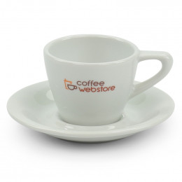 Tasse Coffee Webstore porcelaine : Espresso 8 cl - 6 tasses et sous-tasses