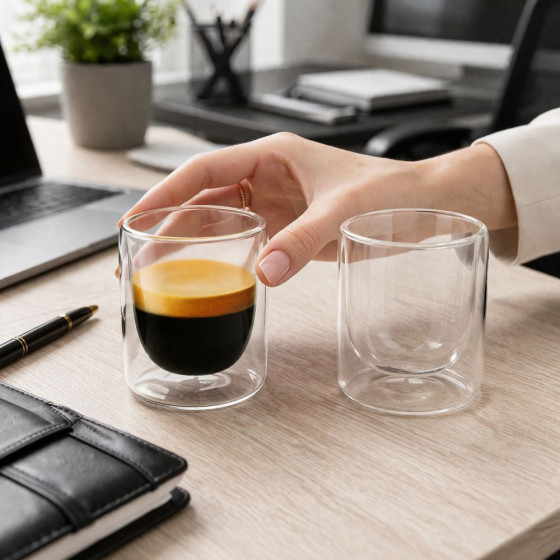 Verres double paroi PYLANO Espresso 10 cl