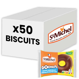 Doonuts St Michel Nappé Chocolat - 50 doonuts emballés individuellement