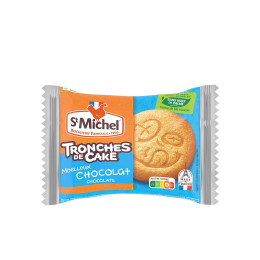 Tronche de Cake St Michel Chocolat - 40 gâteaux emballés individuellement