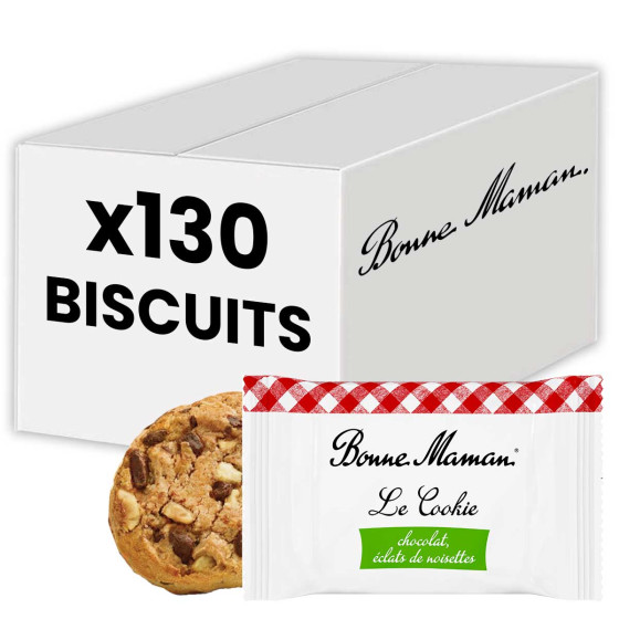 Biscuit Bonne Maman Le cookie Chocolat Eclats de Noisette - 130 cookies emballés individuellement