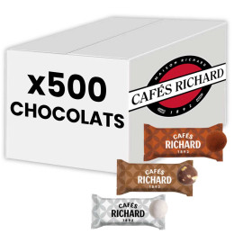 Chocolat Cafés Richard Perles Assorties - 500 chocolats emballés individuellement