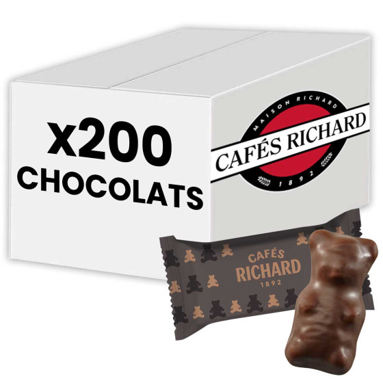 Mini Ourson Guimauve Cafés Richard - 200 oursons emballés individuellement