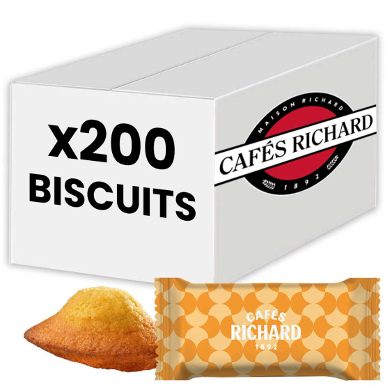 Mini Madeleine Pur Beurre Cafés Richard - 200 madeleines emballées individuellement
