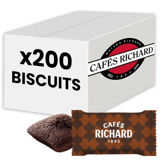 Mini Brownies Cafés Richard au Chocolat - 200 brownies emballés individuellement