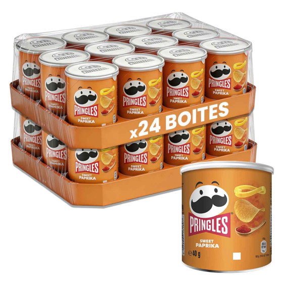 Pringles Sweet Paprika 40g - 2 cartons - 24 boîtes