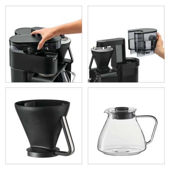 Cafetière filtre avec broyeur Melitta EPOS Chrome 1024-03