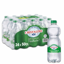 Bouteille d'eau gazeuse Cristaline Pétillante 50cl x24