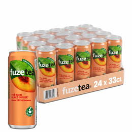 Fuze Tea Thé glacé Pêche Intense Canette Slim 33cl x24