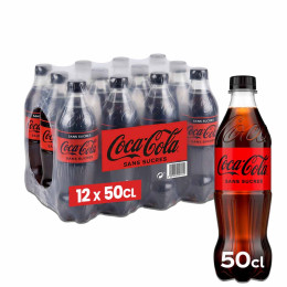 Coca-Cola Zéro Sans Sucres Bouteille 50cl x12