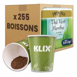 Gobelet Pré-dosé Twinings compatible KLIX Thé Vert menthe  sucré - 255 boissons