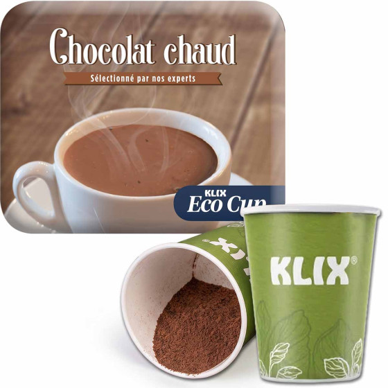 Gobelet Pré-dosé non-operculé KLIX Chocolat Chaud - 15 boissons