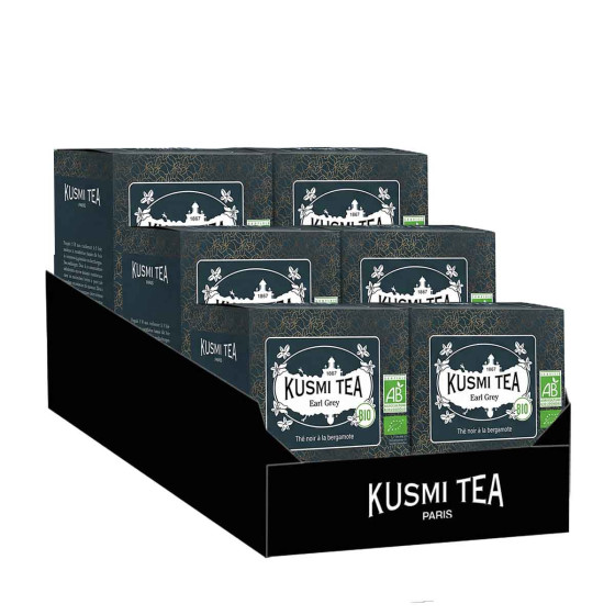 Thé Noir Bio Kusmi Tea Earl Grey - 6 boîtes - 120 sachets