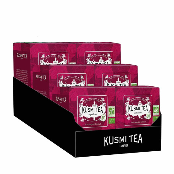 Infusion Bio Kusmi Tea AquaRosa - 6 boîtes - 120 sachets