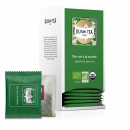 Thé Vert Menthe Bio Kusmi Tea - 25 sachets enveloppés