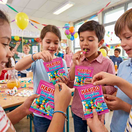 Bonbon Haribo Dragibus Original 120 gr - 30 paquets