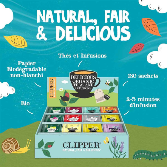 Coffret de Thés et Infusions Bio Clipper 11 variétés - 180 sachets
