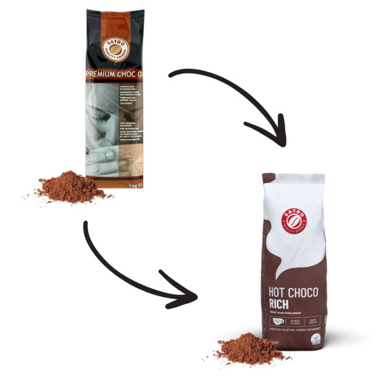 Chocolat Chaud Satro Hot Choco Rich - 20 paquets - 20 Kg