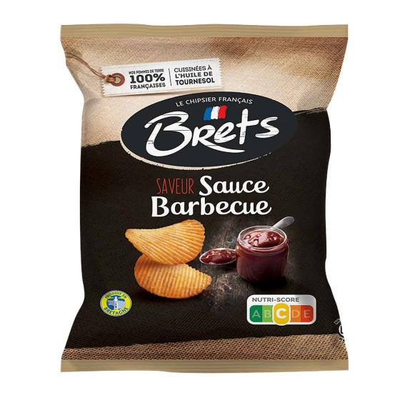 Biscuits Apéritif - Chips Bret’s ondulées saveur Barbecue BBQ 25g - 32 Paquets