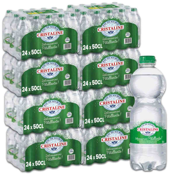 Bouteille d'eau gazeuse Cristaline Pétillante 50cl x240