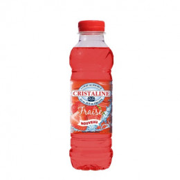 Bouteille d'eau Cristaline Jus de Fraise 50cl - 3 packs - 72 bouteilles