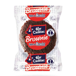 Brownie Pépites de Chocolat Ker Cadélac - 100 brownies emballés individuellement