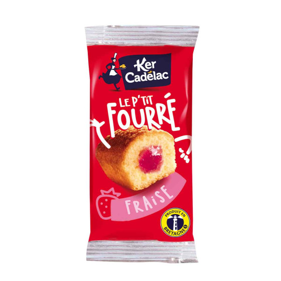 P'tit fourré Fraise Ker Cadélac - 130 gâteaux emballés individuellement