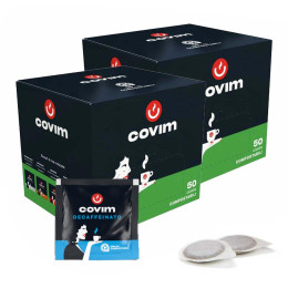 Dosette ESE Café Covim Espresso Suave Décaféiné - 4 boites - 100 dosettes emballées individuellement