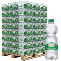 Bouteille d'eau gazeuse Cristaline Pétillante 50cl - Palette de 72 packs - 1728 bouteilles