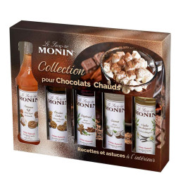 Sirop Monin Coffret pour Chocolat chaud - 5 bouteilles de 5 cl