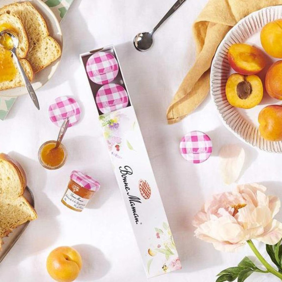Confiture Bonne Maman Abricot 30 gr - Carton de 60 mini pots en verre